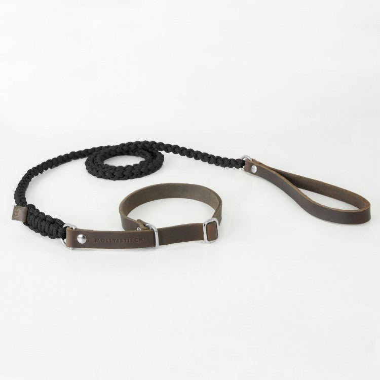 Touch of Leather Retriever-Hundeleine - Nero