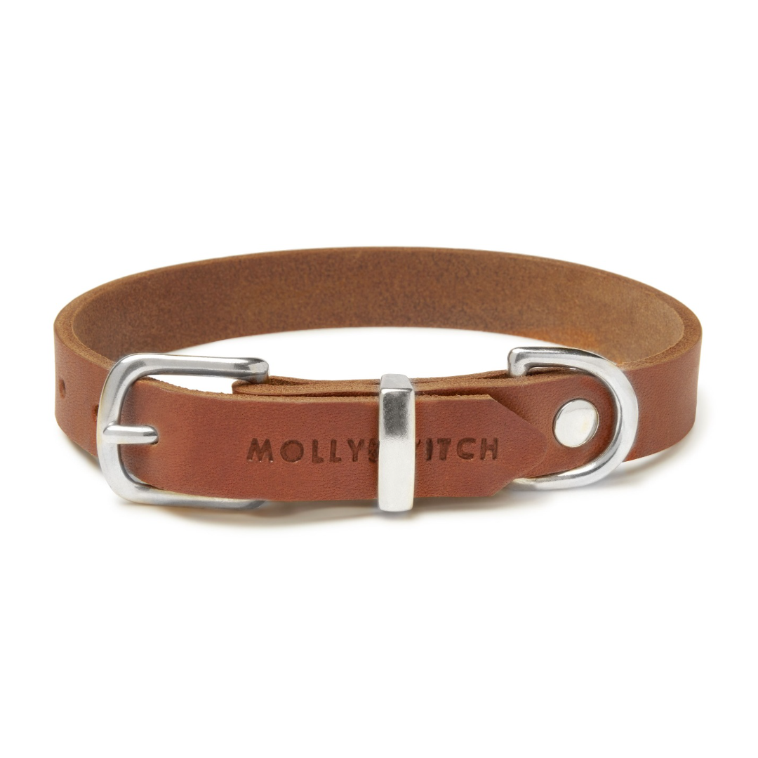 Butterleder Hundehalsband - Sahara Cognac