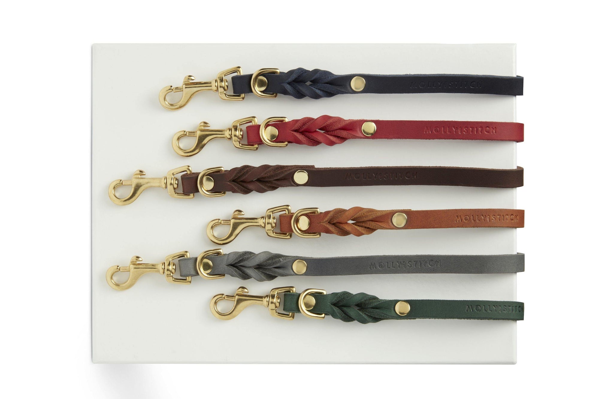 Butter Leather 3x Adjustable Dog Leash - Forest Green - Molly and Stitch GmbH