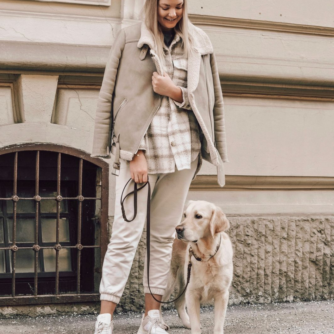 Butter Leather City Hundeleine - Klassisch Braun