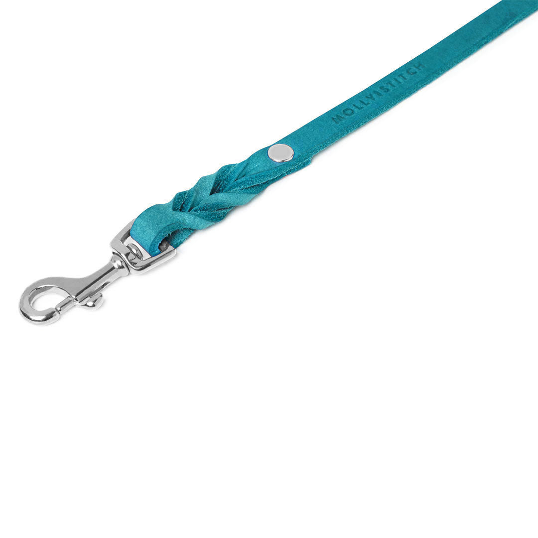Butter Leather 3x verstellbare Hundeleine - Fiji Blue